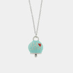 Collana in Argento 925 campanella verde acqua