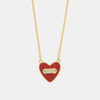 Collana in Argento 925 con cuore rosso pendente
