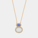 Collana in Argento 925 con doppio zircone pendente SIMEONE - gioiello BySimon