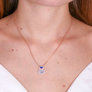 Collana in Argento 925 con doppio zircone pendente
