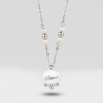 Collana in Argento 925 con campanella bianca con scritta Capri
