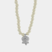 Collana in Argento 925 con perle e campanella Capri