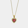 Collana in Argento 925 con cuore rosa pendente