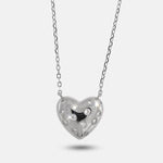 Collana in Argento 925 con cuore liscio e zirconi - BYSIMON gioielli
