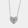 Collana in Argento 925 con cuore liscio e zirconi
