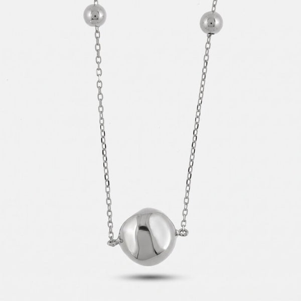 Collana in Argento 925 con sfera liscia - BYSIMON gioielli