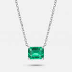 Collana in Argento 925 con zircone verde smeraldo - BYSIMON gioielli