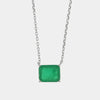 Collana in Argento 925 con zircone verde smeraldo