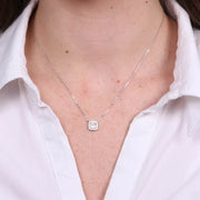 Collana in Argento 925 zircone trasparente