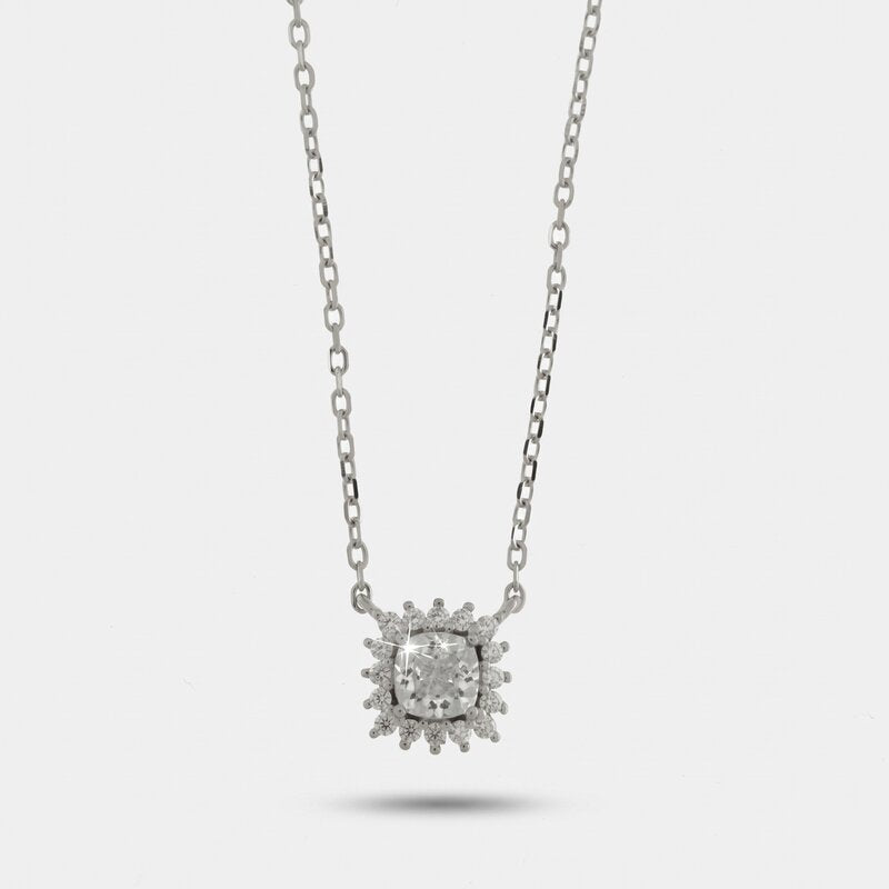 Collana in Argento 925 zircone trasparente BYSIMON - gioiello BySimon