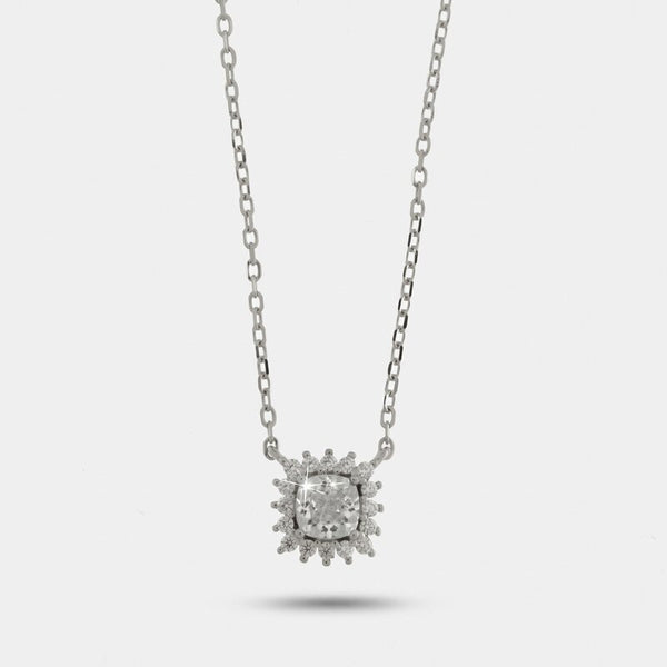 Collana in Argento 925 zircone trasparente BYSIMON - gioiello BySimon