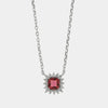 Collana in Argento 925 con zircone rosso