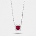 Collana in Argento 925 con zircone rosso - BYSIMON gioielli
