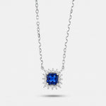 Collana in Argento 925 con zircone blu - BYSIMON gioielli