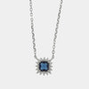 Collana in Argento 925 con zircone blu