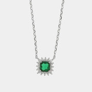 Collana in Argento 925 con zircone verde
