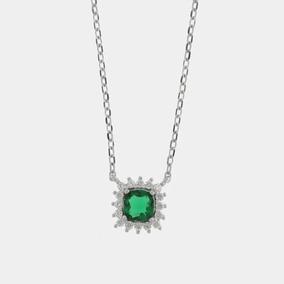 Collana in Argento 925 con zircone verde BYSIMON - gioiello BySimon
