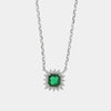 Collana in Argento 925 con zircone verde