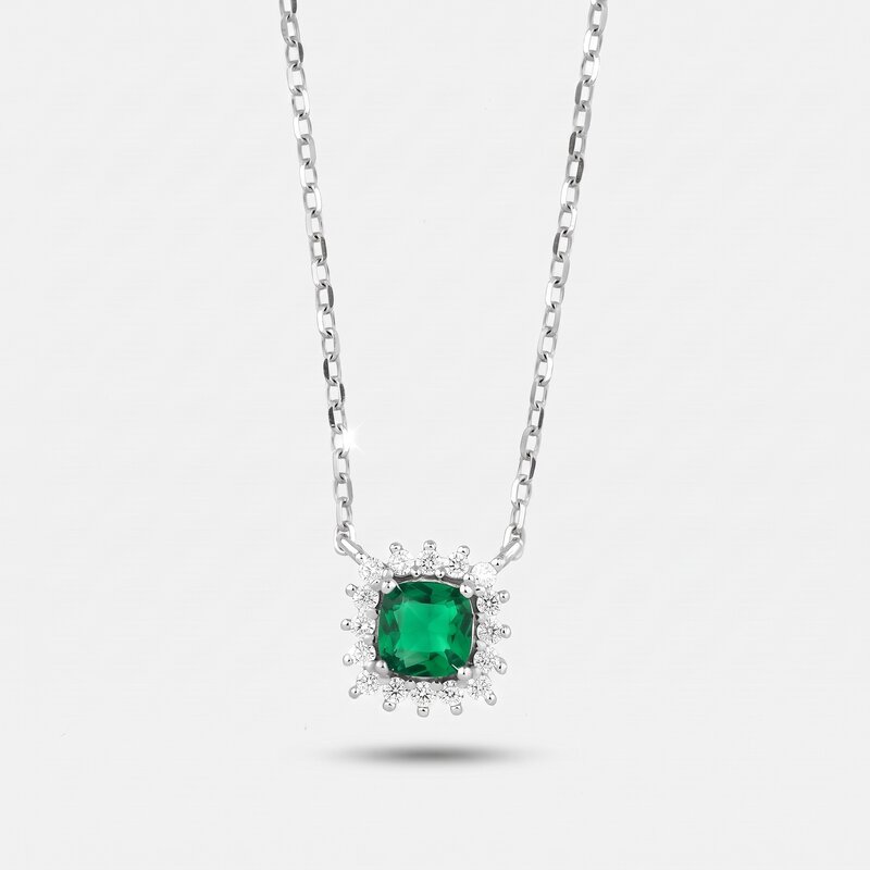 Collana in Argento 925 con zircone verde BYSIMON - gioiello BySimon