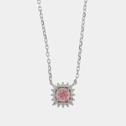 Collana in Argento 925 con zircone rosa