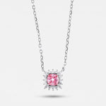 Collana in Argento 925 con zircone rosa - BYSIMON gioielli