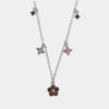 Collana in Argento 925 con fiori colorati