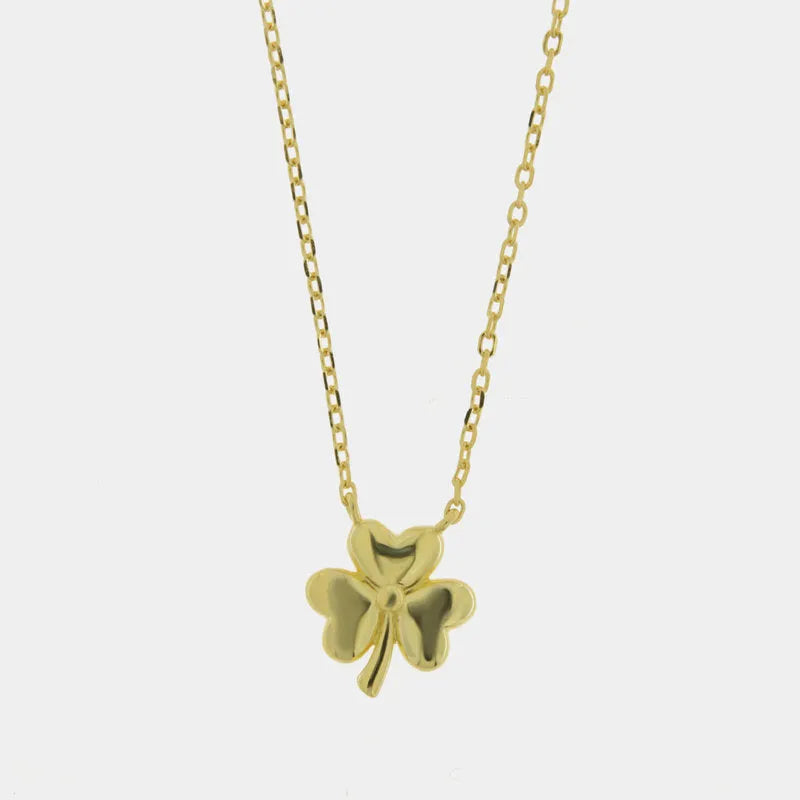 Collana in Argento 925 con trifoglio liscio - BYSIMON gioielli