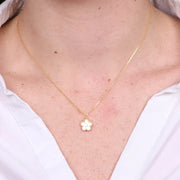 Collana in Argento 925 con fiore in madreperla