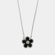Collana in Argento 925 fiore nero