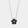 Collana in Argento 925 fiore nero