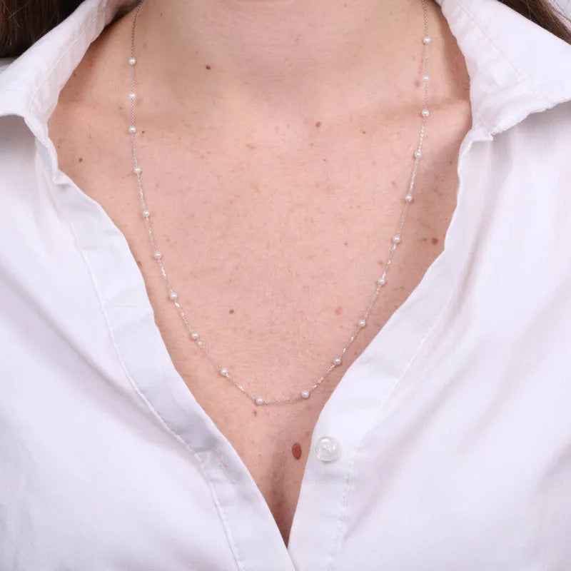Collana in Argento 925 con perle - BYSIMON gioielli