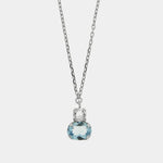 Collana in Argento 925 con cristallo acqua BYSIMON - gioiello BySimon