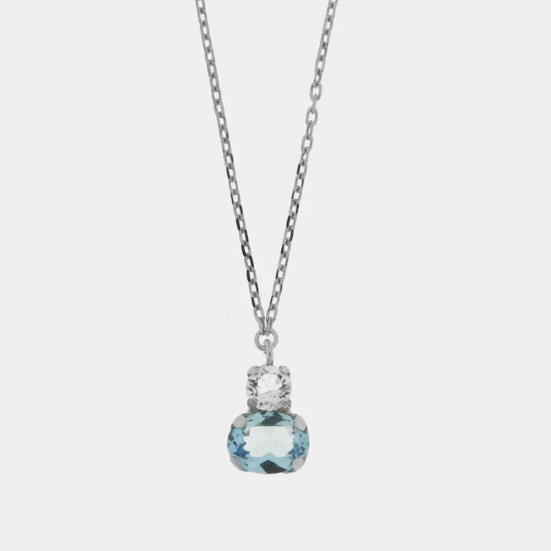 Collana in Argento 925 con cristallo acqua BYSIMON - gioiello BySimon