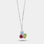 Collana in Argento 925 con cristalli colorati - BYSIMON gioielli