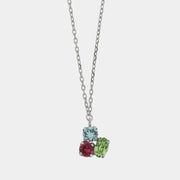 Collana in Argento 925 con cristalli colorati