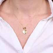 Collana in Argento 925 con cuori graffiati