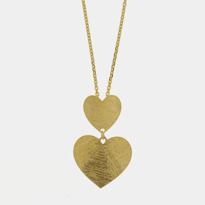 Collana in Argento 925 con cuori graffiati - BYSIMON gioielli