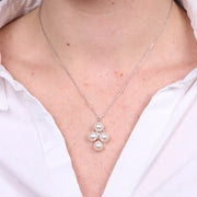 Collana in Argento 925 con perle e cristalli