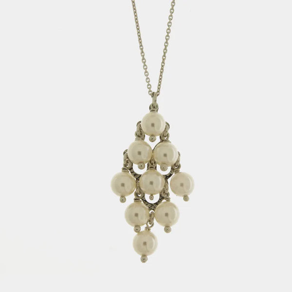 Collana in Argento 925 con perle e cristalli - BYSIMON gioielli