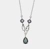 Collana in Argento 925 con cristalli grigi
