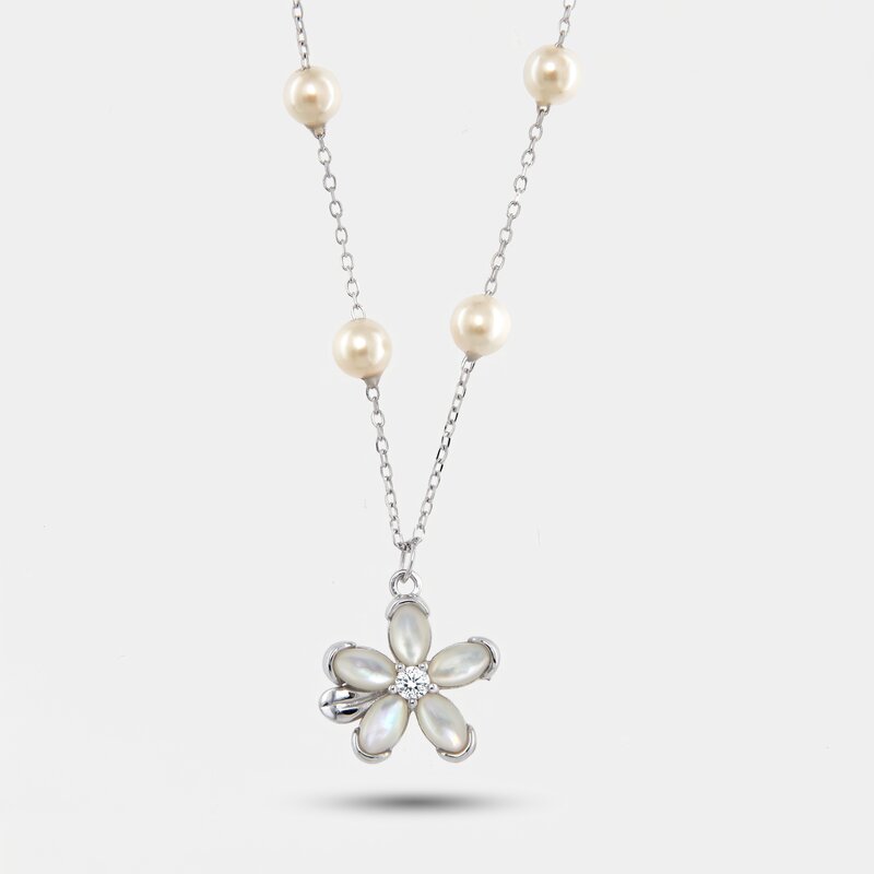 Collana in Argento 925 fiore - BYSIMON gioielli