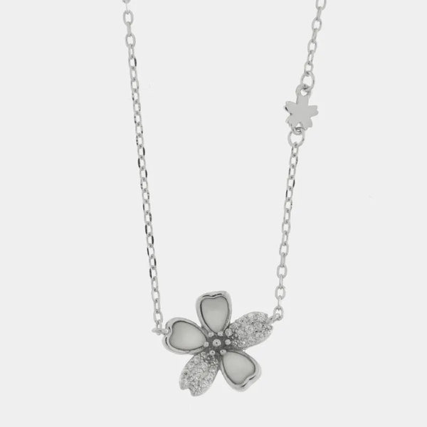 Collana in Argento 925 con fiore - BYSIMON gioielli