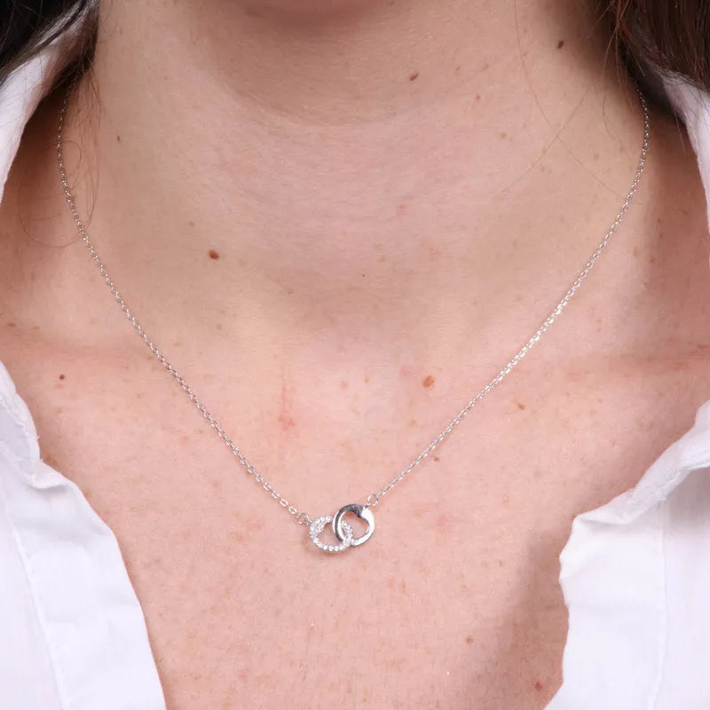 Collana in Argento 925 con cerchi intrecciati