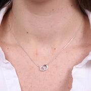 Collana in Argento 925 con cerchi intrecciati