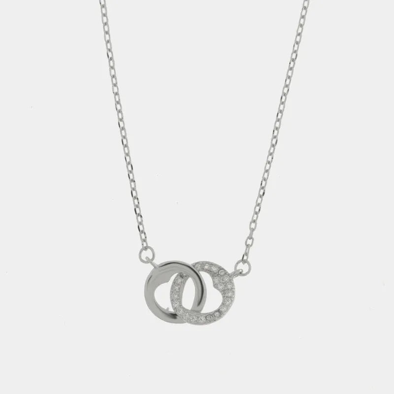Collana in Argento 925 con cerchi intrecciati