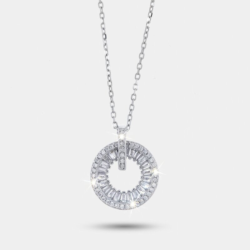 Collana in Argento 925 con cerchio zirconato - BYSIMON gioielli
