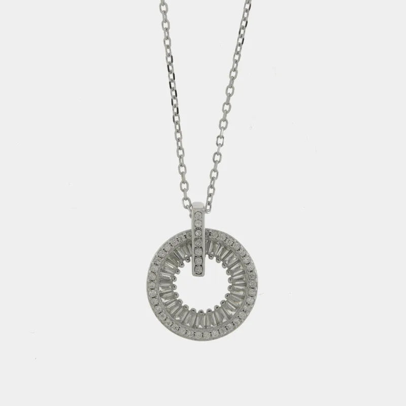 Collana in Argento 925 con cerchio zirconato
