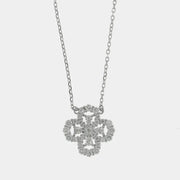 Collana in Argento 925 con quadrifoglio zirconato