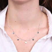 Collana in Argento 925 quadrifogli pendenti