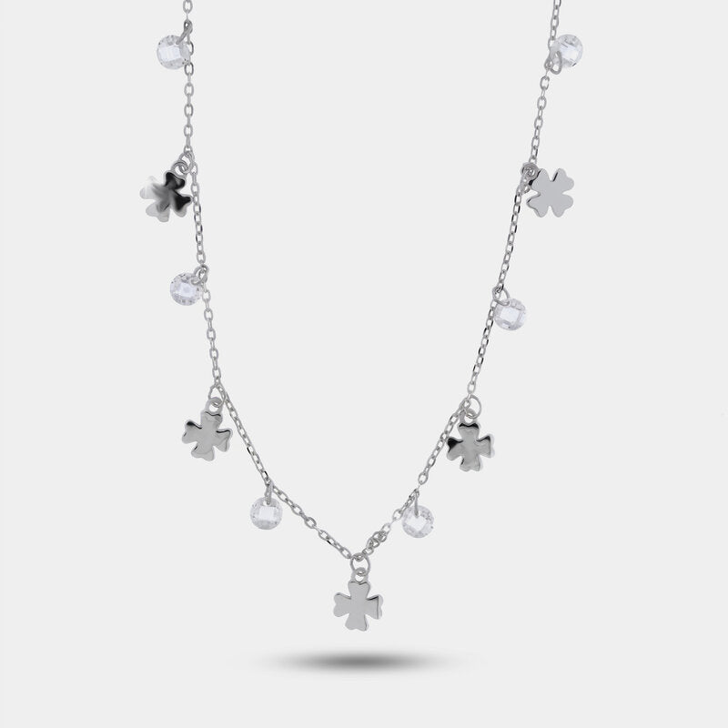 Collana in Argento 925 quadrifogli pendenti - BYSIMON gioielli